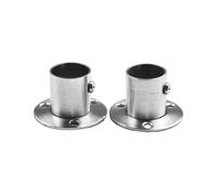 GUYTRM 2 pezzi in acciaio inox for armadio, appendiabiti, staffa for asta, flangia, presa for asta in tessuto, tubo tondo, supporto for asta lingli(22.5mm)