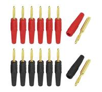 GUYTRM 20/80/400 pezzi 2 mm connettori a banana maschio connettori a banana connettori for cavi altoparlanti audio rosso nero lingli(40 Red 40 Black)