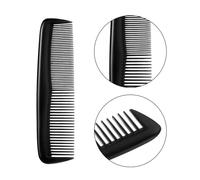GUYTRM 3 pezzi pettini for capelli antistatici mini spazzola for capelli a doppio lato pettine for barba pettine for barbiere strumenti for lo styling dei capelli accessori for saloni lingli(Black 3pc