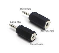 GUYTRM 5 pezzi adattatore convertitore da spina stereo maschio 2,5 mm 3,5 mm a jack femmina 2,5 3,5 mm lingli(2.5MM M To 3.5MM F,100PCS)