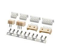 GUYTRM 50 pezzi 1,25 2/3/4/5/6/7/8/9/10 pin connettore passo 1,25 mm angolo retto/pin dritto header/alloggiamento/terminale lingli(Straight needle,8P)