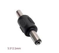 GUYTRM 8 pezzi 5,5 mm * 2,1 mm / 5,5 x 2,1 mm maschio a maschio spina di alimentazione CC jack e femmina a femmina connettore adattatore CCTV lingli(4 Male 4 Female)