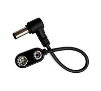 GUYTRM Cavo di alimentazione convertitore con clip for batteria da 9 V for pedale effetto, connettore a scatto, alimentazione CC, jack maschio ad angolo retto di 90°, accessori for chitarra lingli