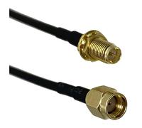 GUYTRM Cavo jumper RF con dado passante RG174 femmina a jack maschio RP SMA, 4 pollici ~ 10 piedi lingli(3FT (1M))