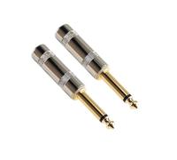 GUYTRM Cavo patch for chitarra con adattatore for connettore TRS Audio Pro C Audio da 6,35 mm placcato in nichel e placcato in oro lingli(X048G(10pcs))