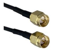 GUYTRM Connettore for cavo a treccia RF RG174 da spina maschio SMA a spina maschio SMA, terminali for cavi da 4 pollici a 10 piedi lingli(10FT (3M))