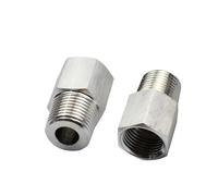 GUYTRM M10 M14 M20 1/8" 1/4" 3/8" 1/2" Femmina Maschio Boccola di riduzione in acciaio inossidabile Raccordo for tubo Connettore Giunto Manometro lingli(1l2 BSPP Female,M14x1.5mm Male)