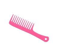 GUYTRM Pettine a denti larghi da 1 pezzo Pettine da parrucchiere in plastica Pettine districante for capelli Strumento for lo styling lingli(Rosa)