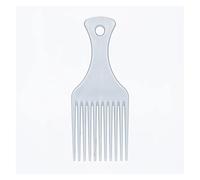 GUYTRM Pettine for barba da uomo retrò Testa for olio Pettini a denti larghi e larghi Barbiere Acconciatura Strumenti for tagliare i capelli Accessori for parrucchiere lingli(Silvery)