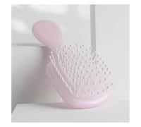 GUYTRM Pettine for capelli con cuscino d'aria color caramello Mini spazzola for capelli liscia antistatica portatile Pettine for capelli con massaggio del cuoio capelluto dolce lingli(Square pink)