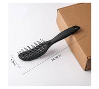 GUYTRM Pettine for capelli Spazzola for capelli districante a 9 file Spazzola for capelli dritta Riccia Capelli bagnati Spazzola for massaggio del cuoio capelluto Accessori for barbiere da donna lingl