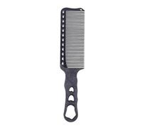 GUYTRM Pettine piatto da barbiere in resina Pettine da taglio for uomo Tagliacapelli Parrucchiere Trova pettini for saloni Tooth Master lingli(Black L)