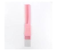 GUYTRM Pettini for presa in giro con sollevamento in carbonio a 2 teste con punta in metallo, pettine in carbonio nero con sollevamento in acciaio inossidabile for forniture domestiche for parrucchier