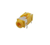 GUYTRM PJ-322 Jack for cuffie da 3,5 mm PJ322 Presa femmina da 3,5 mm a 5 pin for montaggio su PCB, connettore stereo for auricolari audio lingli(Yellow,10Pcs)