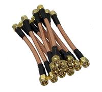 GUYTRM Terminali a crimpare for cavi a treccia, connettore maschio-maschio RG142 lingli(5Pcs,20inch (50CM))