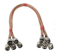 GUYTRM Terminali for cavi jumper RF a treccia RG400, spina maschio N doppia a spina maschio N, 152 mm ~ 300 mm lingli(4Pcs,20inch (50CM))