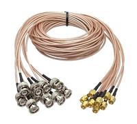 GUYTRM Terminali for cavi jumper RF a treccia, spina maschio RG316, maschio, 4 pollici ~ 10 piedi lingli(3Pcs,10FT (3M))