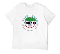 GUYUNTI Bonzai Records T Shirt Techno Trance Hardcore T-Shirt Whites