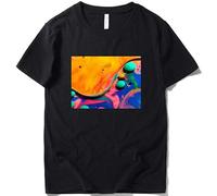 GUYUNTI Fantasy Trippy Gefertigte Bedruckte T-Shirts aus Cotton T-Shirt Black XXL