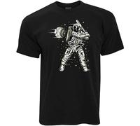 GUYUNTI Geeky Sports T Shirt Funny Graphics Astronaut Space Baseball Art Planet Moon Nerd Science T-Shirt Black XXL