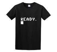 GUYUNTI Ready Commodore 64 Silhouette Gift Assemble Student Cosplay Dance Organic Cotton T-Shirt Black XL