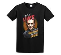 GUYUNTI Silence of The Lambs I His Ate Liver with Fava Beans Hannibal T-Shirt Black L