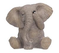 Guzziker Set di statuette di elefante da 3 pezzi in varie pose realiz (Copriti gli occhi)