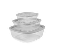 GUZZINI Set 3 Baratoli 570 Cc / 1.400 Cc / 2.950 Cc Coperchio Grigio Opaco