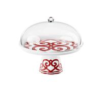 GUZZINI Alzata con Campana Natalizia Harmonia Melamina D 30,4 Cm H 27,7 Cm Table Decor Bianco Rosso
