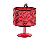 Guzzini Alzata Piccola con Coperchio Love, Rosso Chiaro, Ø11 x h16.7 cm