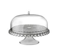 Guzzini - Tiffany, Alzata Torte con Campana - Grigio Cielo, Ø 36 x h28 cm - 19940092