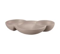 GUZZINI ANTIPASTIERA A 3 SCOMPARTI 29,5 X 21,4 CM - TIERRA