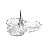 (TG. 25 x 23.5 x h15.5 cm) Guzzini Antipastiera Tiffany, Trasparente, 25 x 23.5