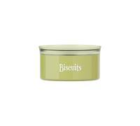 Guzzini - Barattolo ovale salvafreschezza con scritta 'Biscuits' (Verde)