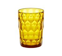 BICCHIERI ALTO VANITY 3 in Cristallo Acrilico Bio-based 6 pezzi diametro Ø 8,5xh 11,8 cm- 480 cc BPA FREE bibite, cocktail e frullati colore Giallo Zafferano giallo
