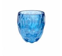 GUZZINI Bicchiere Basso Bubbles Blu - Bicchiere in Vetro Colorato Design Moderno