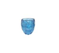 GUZZINI Bicchiere Basso Bubbles Blu - Bicchiere in Vetro Colorato Design Moderno