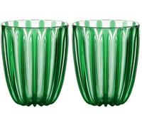 Guzzini - Bicchiere basso in bio-based plastic, verde, DOLCEVITA (Confezione da 2)