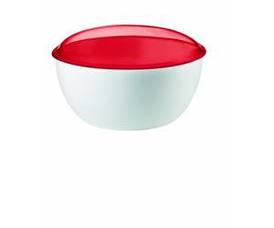 Guzzini Biscottiera Gocce, Rosso Chiaro, 23 x h13 cm