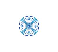 Piatto fondo in Melamina set da 6 pezzi Linea FLOWER&LEMON Ø21 cm realizzati con decoro studiato x la lavastoviglie colore blu blu