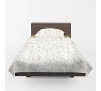GUZZINI Botanical - Completo Letto Cotone Organico con Lenzuola Una Piazza e Mezza 180x280 + 1 Lenzuolo con Angoli Coprimaterasso Una Piazza e Mezza 130x200 per Materasso 30cm + 1 Federa Cuscino 50x80