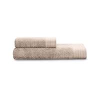 GUZZINI Botanical - Set Asciugamani Bagno Viso e Bidet Cotone Certificato OekoTex e Fibre Naturali Morbide e Lisce, Asciugamano Bagno 60x110 e Ospite 40x60 Assorbente, Resistente a Lavaggi e Durevole