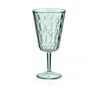 BICCHIERI a CALICE VANITY in Cristallo Acrilico Bio-based confezione da 4 pezzi diametro Ø 18,5xh 20 cm- 330 MlL BPA FREE colore Verde matcha verde
