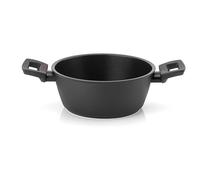 Guzzini - Casseruola in alluminio con doppi manici, antiaderente, 20 cm, Nero "COOK&PLUS"