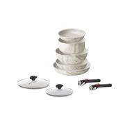 GUZZINI ChefLine MARBLE MADE IN ITALY - SET 9 pezzi: 3 PADELLE (CM 20, 24 e 28), CASSERUOLA (20 cm), WOK (24 cm), 2 COPERCHI e 2 MANICI removibili