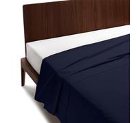 GUZZINI Classic - Lenzuola Una Piazza e Mezza Cotone 180x280 100% Percalle Certificato OekoTex Fresco e Traspirante, Lenzuolo Una Piazza e Mezza Piano Sopra per Biancheria da Letto Morbida Resistente
