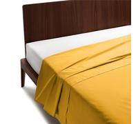 GUZZINI Classic - Lenzuola Una Piazza e Mezza Cotone 180x280 100% Percalle Certificato OekoTex Fresco e Traspirante, Lenzuolo Una Piazza e Mezza Piano Sopra per Biancheria da Letto Morbida Resistente