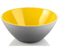 Guzzini Contenitore My Fusion, Grigio/Giallo, Ø20 x h8.5 cm