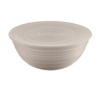 Guzzini - Tierra, Contenitore XL con Coperchio in Plastica Riciclata, Ciotola - Grigio Tortora, Ø 30xh13 cm | 5000 cc - 175001158