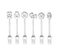 Guzzini Dolce Love Set 6 Forchettine, Stainless Steel 18/11, Argento, 19